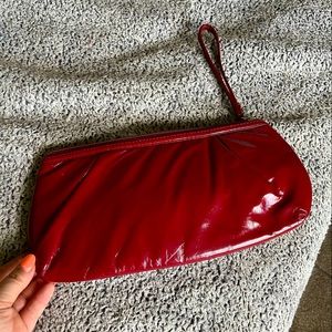 Red Patent Leather Clutch